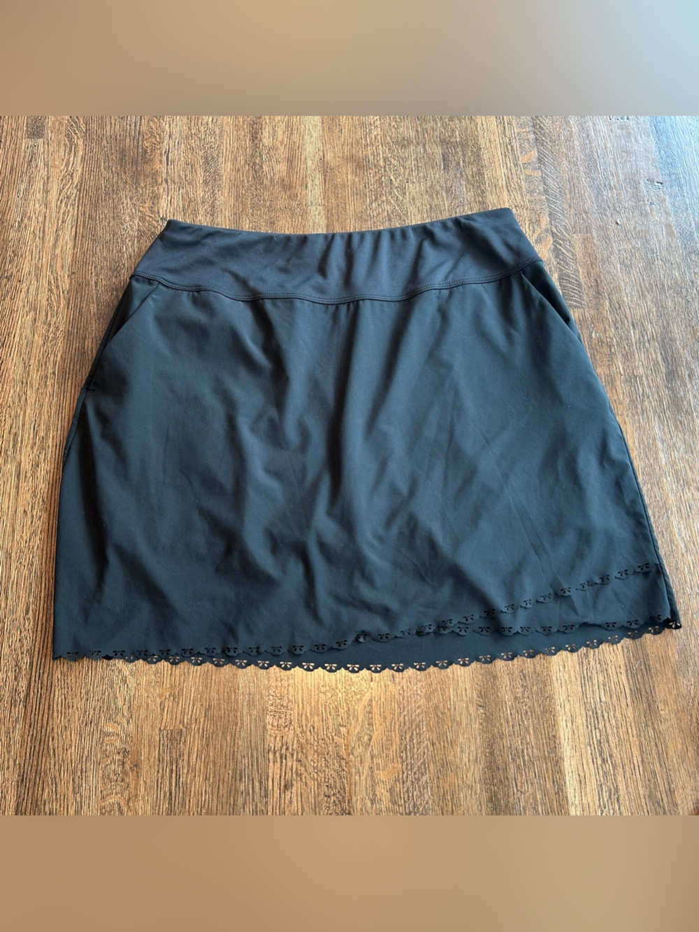 Greg Norman Black Skort Scallop Golf Tennis Active Pickleball Club Size Medium